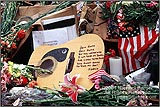 guitar left at impromptu NYC shrine to victims of the September 11, 2001 attacks